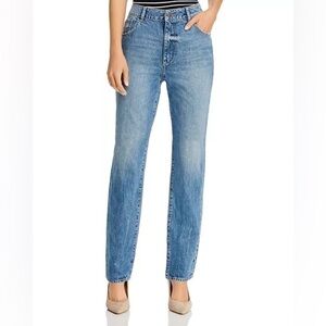 DL1961 High Rise Vintage Straight Jeans in Keller Wash, Size 26